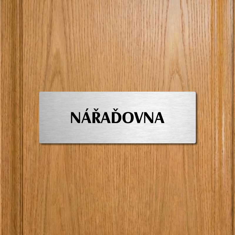 Nářaďovna, 200x66mm, stříbrná popiska 